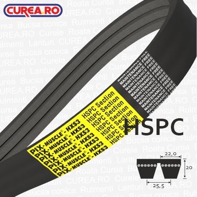 Banded SPC Profile (HSPC/RSPC) V-belt 3